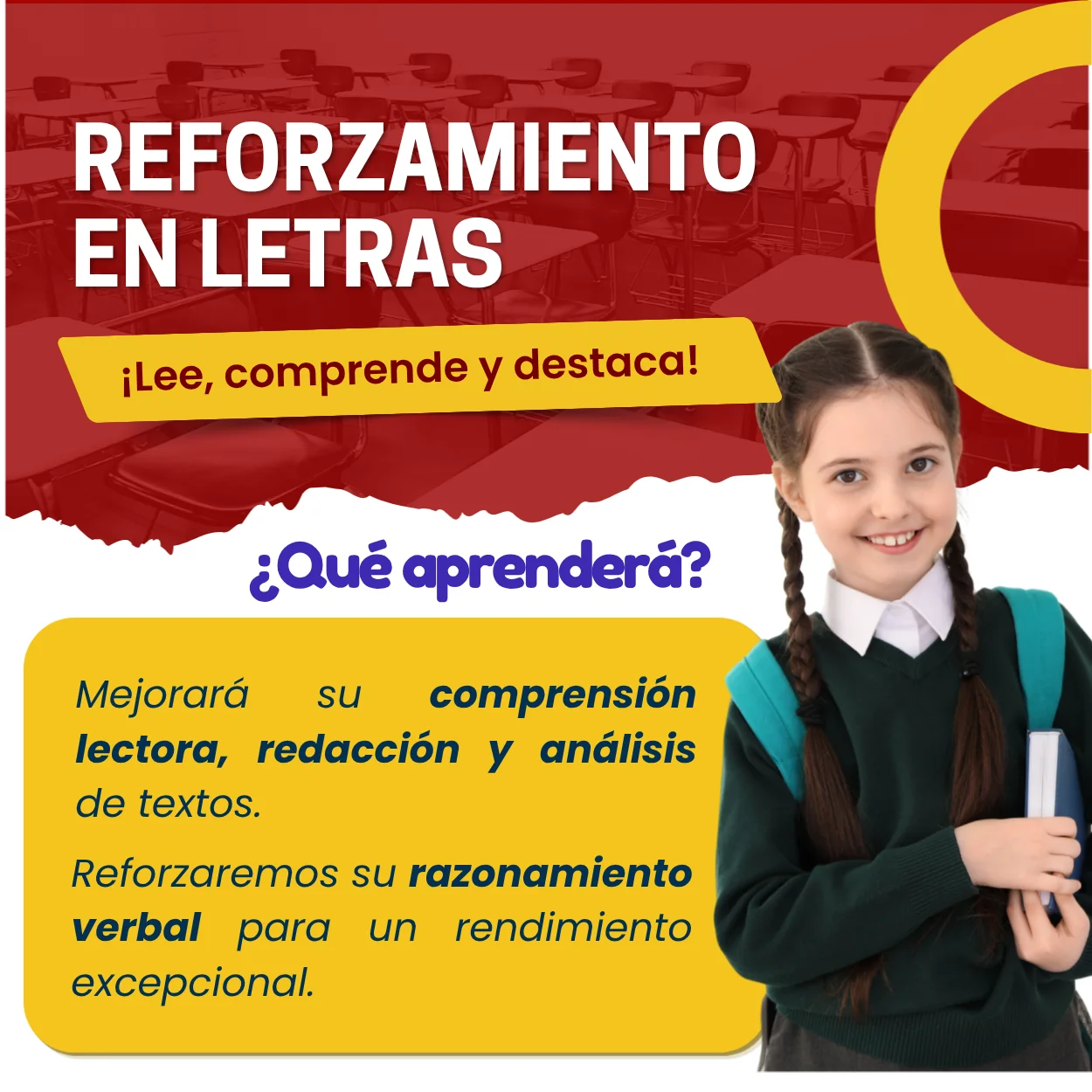 Curso de reforzamiento en letras y comprensión lectora para escolares Lima - Maiven Academy